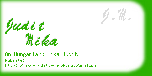 judit mika business card
